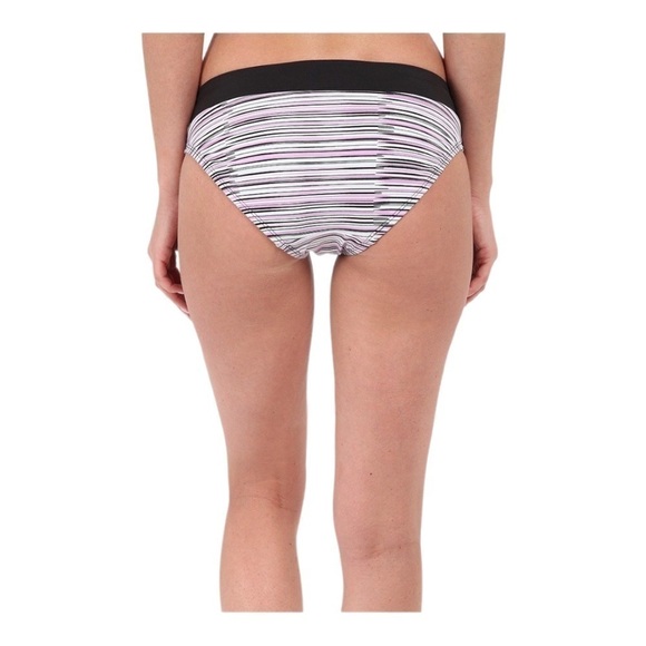 soybu Women Swimwear Black Amalfi Band Stripe Bikini Bottom - Picture 3 of 12